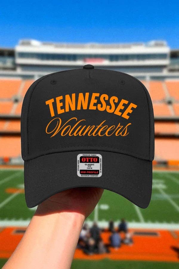 Tennessee Volunteers Black Embroidered Hat
