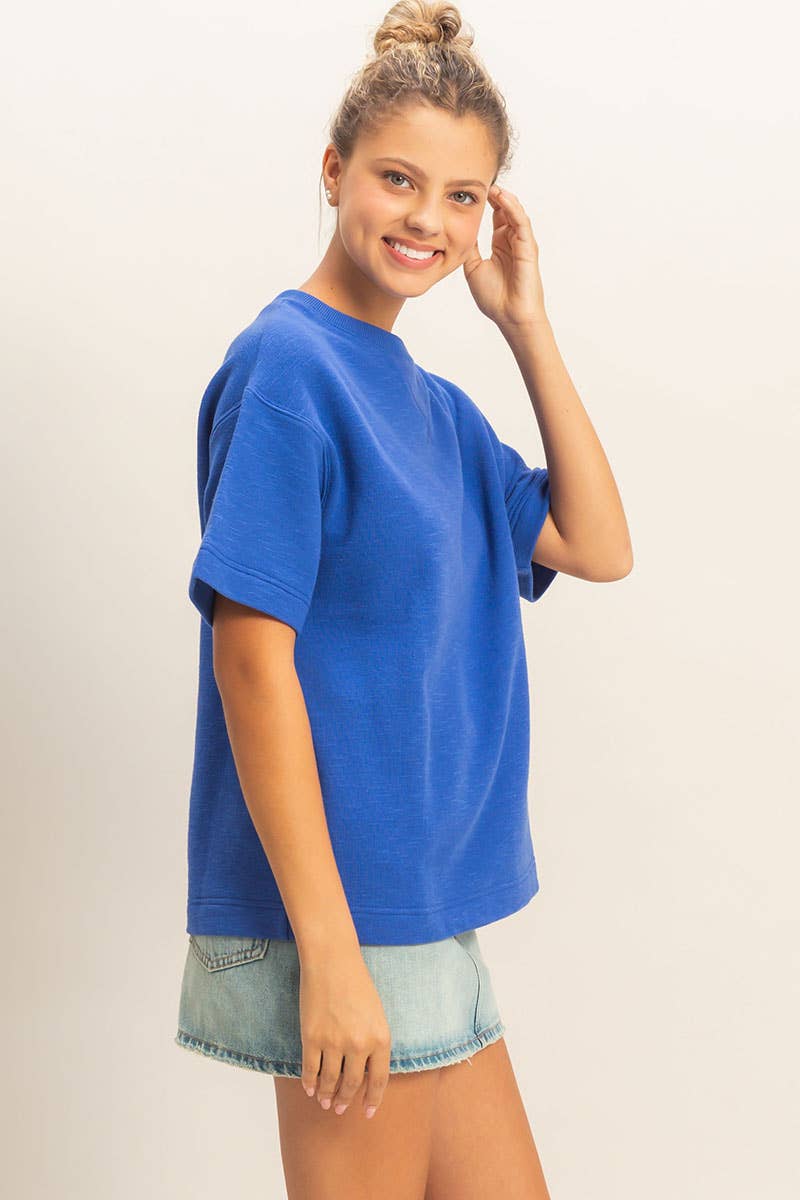 COBALT Crew Neck Short Sleeve Top