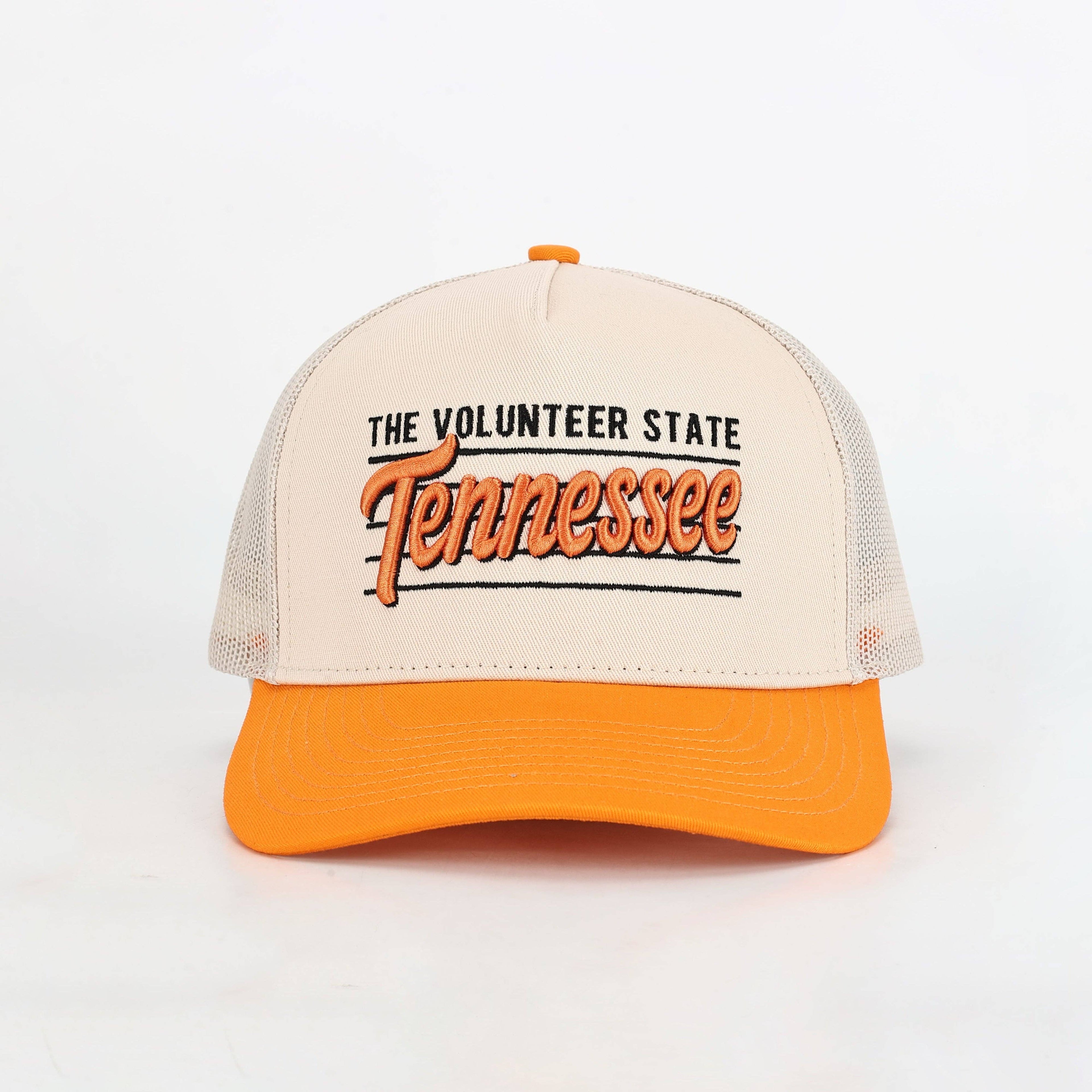 Vintage Volunteer Hat - Orange & White