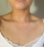 THIN PAPERCLIP NECKLACE  | dainty 14k gold filled necklace