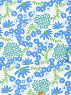 Blue Travel Pouch Daisy Chain White