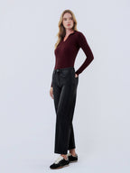 BLACKHIGH RISE BLACK ANKLE BARREL LEG JEANS RELIEF