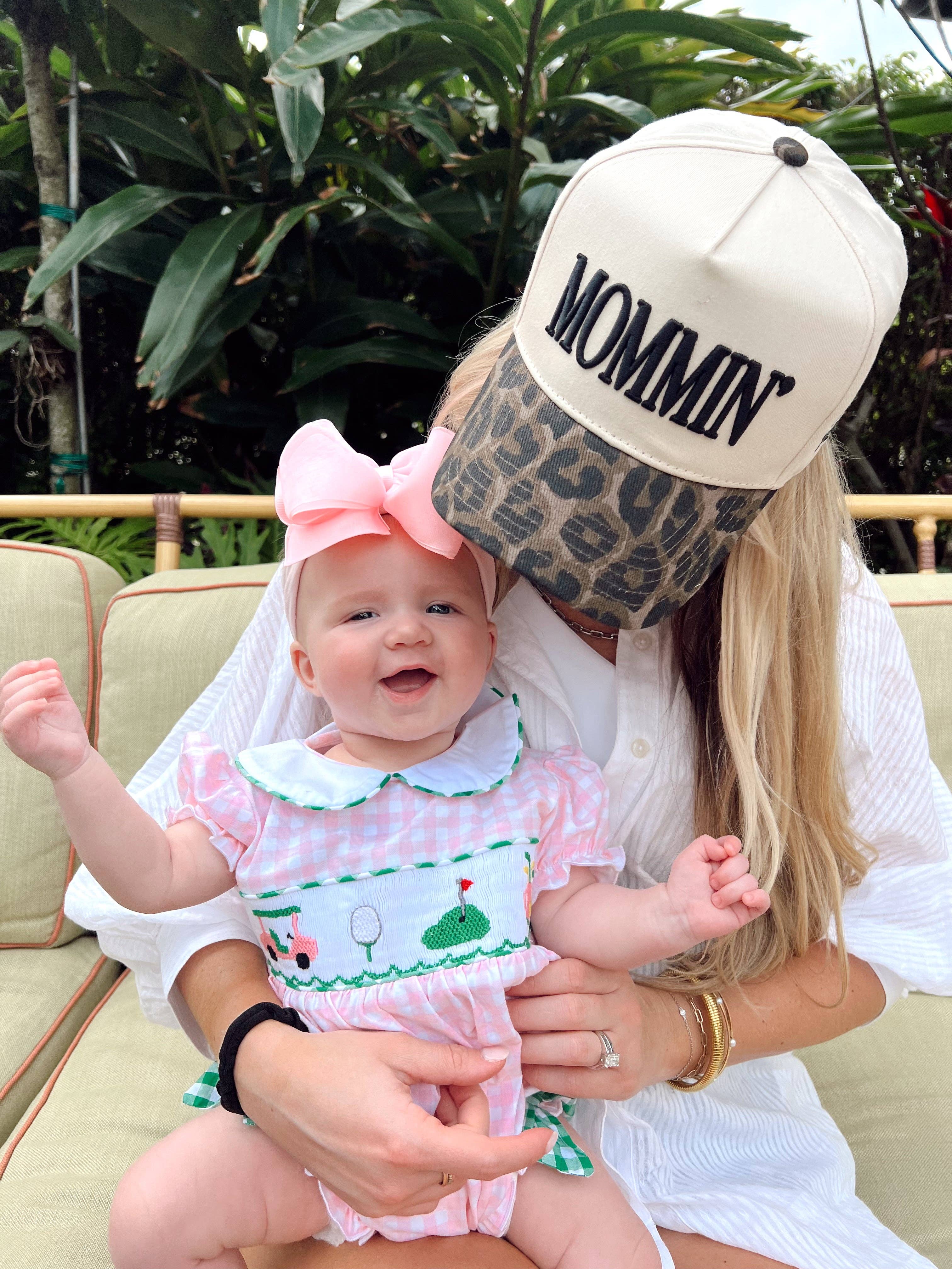 Mommin' - Vintage Trucker Hat: Cheetah