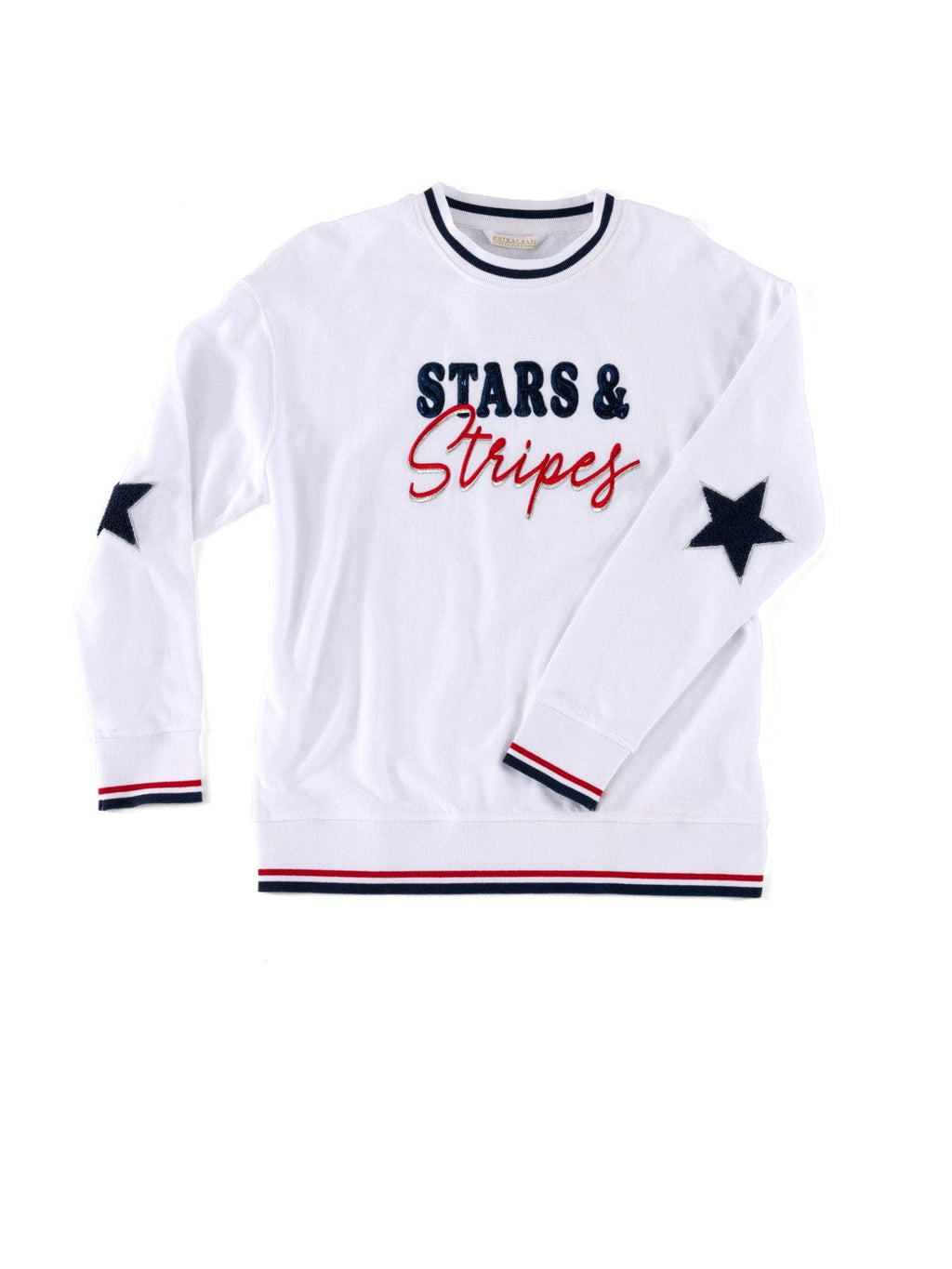 "STARS & STRIPES" SWEATSHIRTS, WHITE