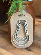 Stainless Steel Holiday Cookie Cutters on Card, Set of 3, 5 Styles