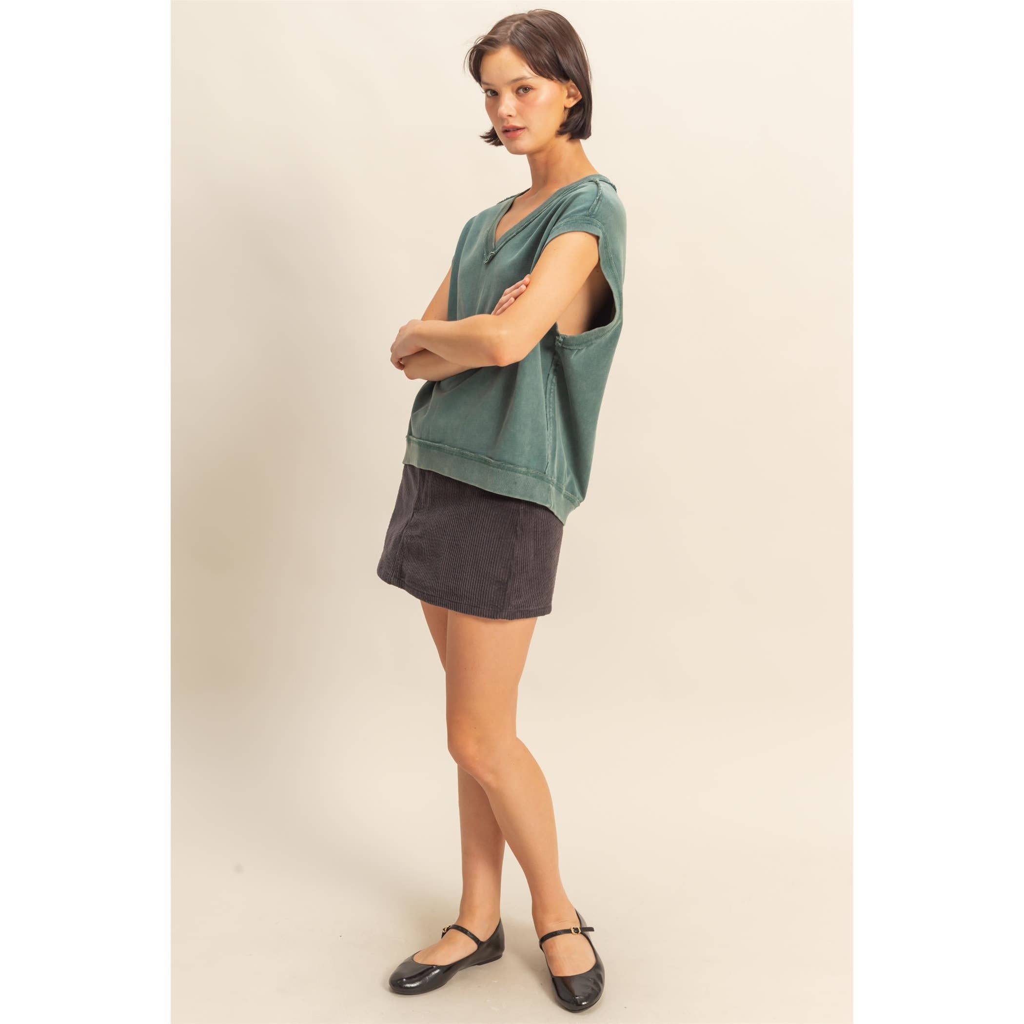 V-Neck Sleeveless Casual Vest