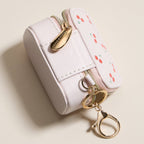 Mini Jewelry Travel Case with Keychain – Cherry Print Design: PK / ONE