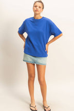 COBALT Crew Neck Short Sleeve Top