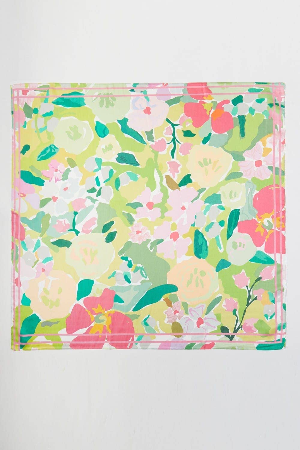 Green Abstract Garden Print Bandana