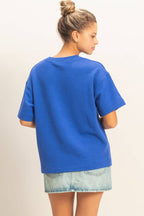 COBALT Crew Neck Short Sleeve Top