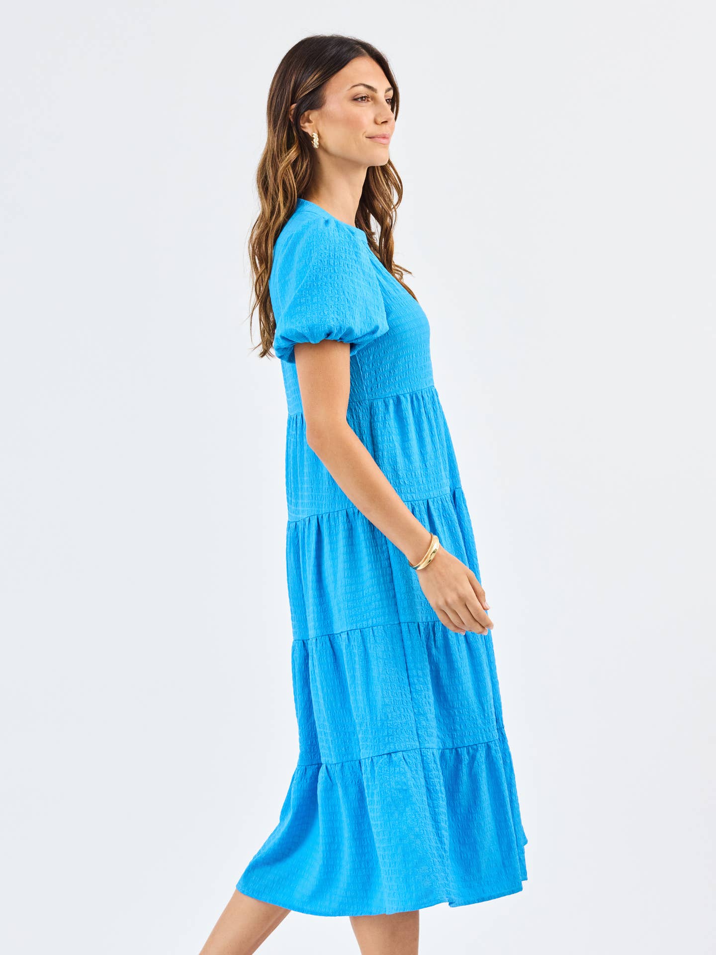 Kinsley Seersucker Dress | Blue