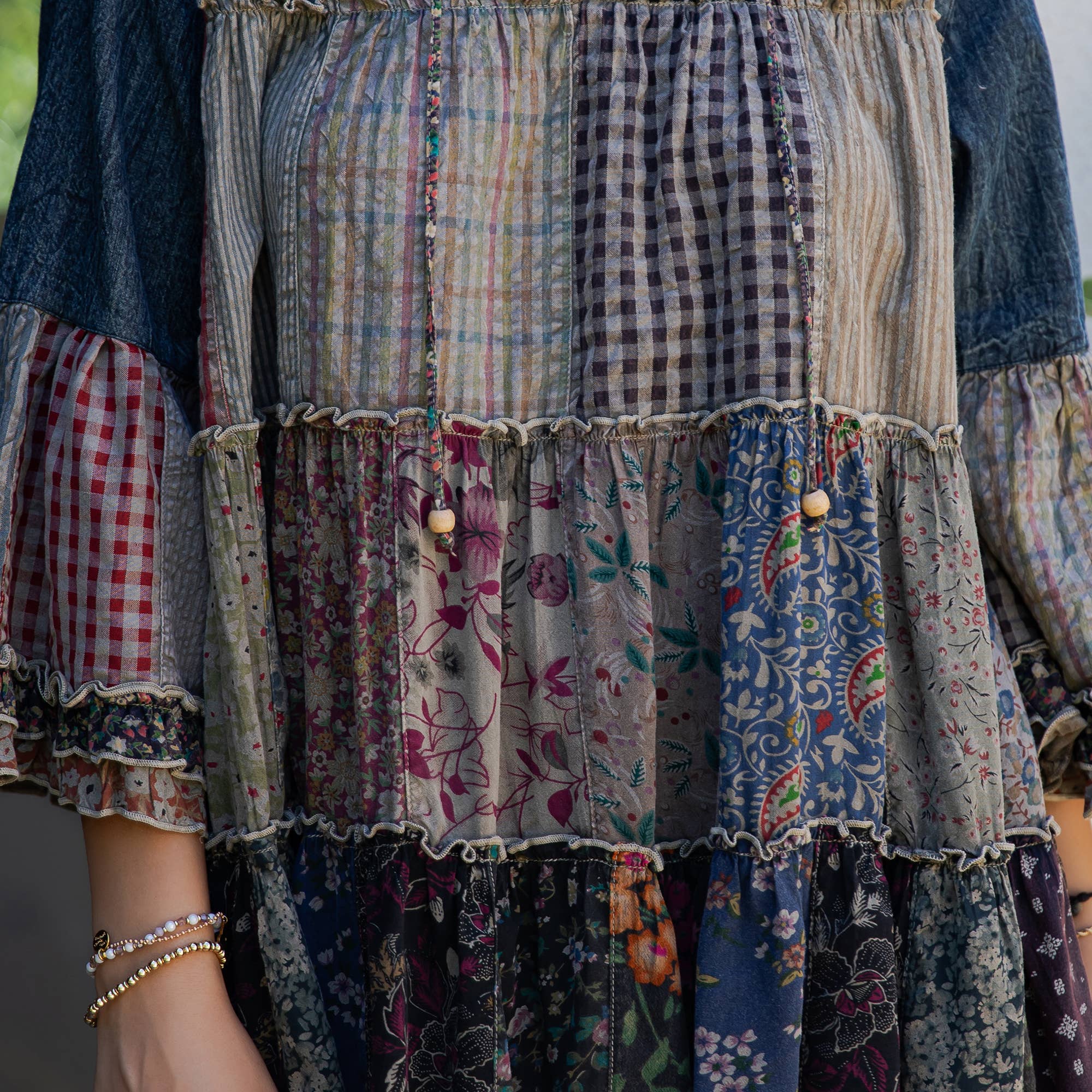 GRAVEL Artistic Fusion: Overdyed Jhabla Top With Emb