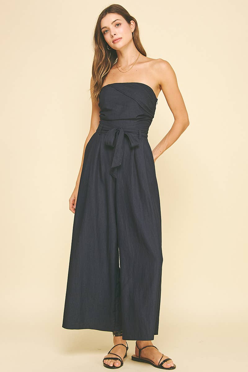 TUBE SLEEVELESS JUMPSUIT Black
