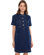 Plane W/Euro Base Wash Tatiana Dress W/ Placket