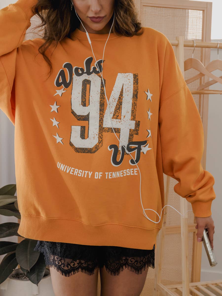 Tennessee Vols Jersey Patch Orange Chrome Hi-Dive Sweatshirt