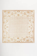Classic Floral Print Bandana: Taupe