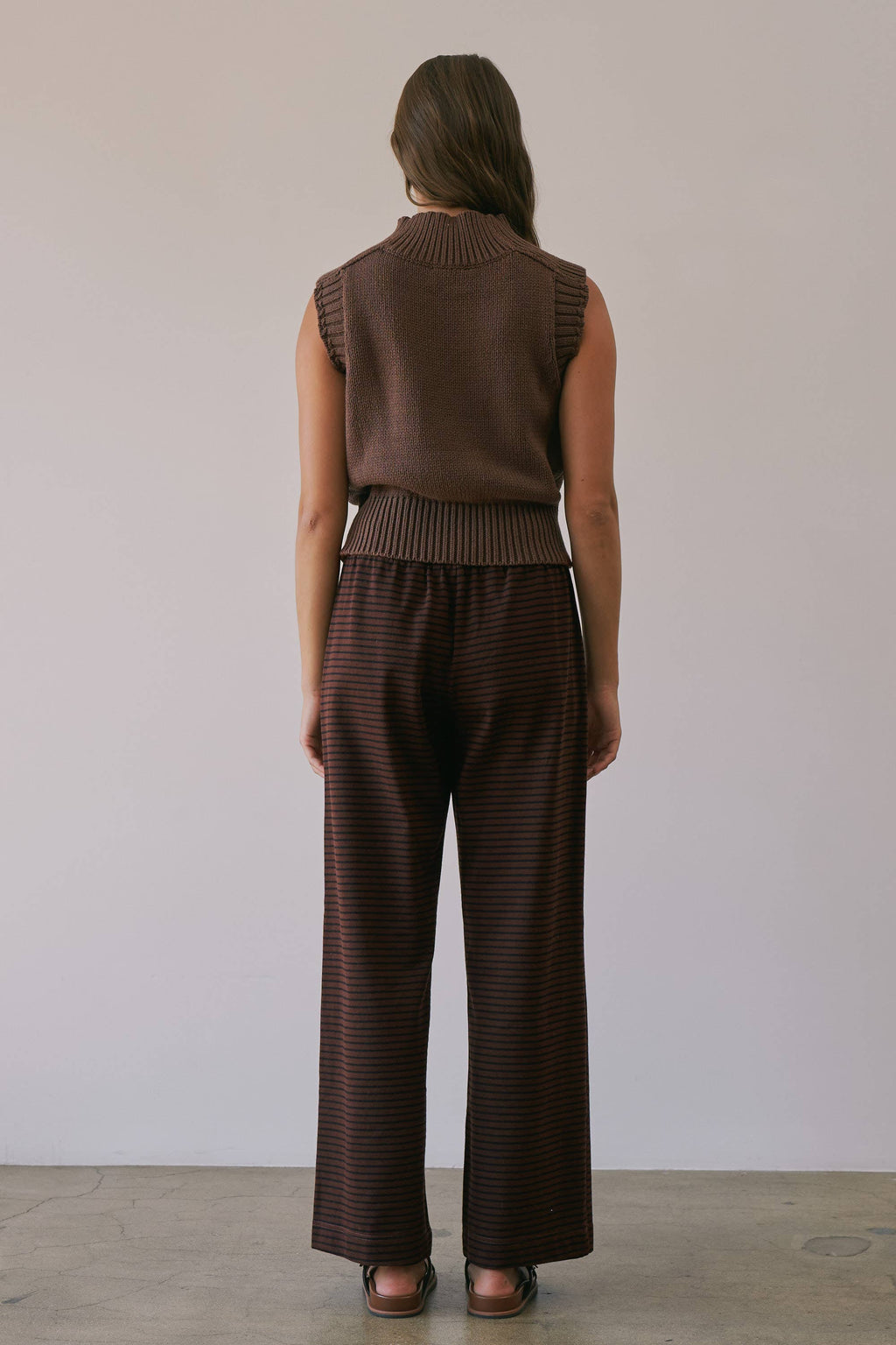 Choco Lexi Ribbed Mock Neck Sweater Vest