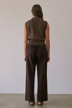 Choco Lexi Ribbed Mock Neck Sweater Vest