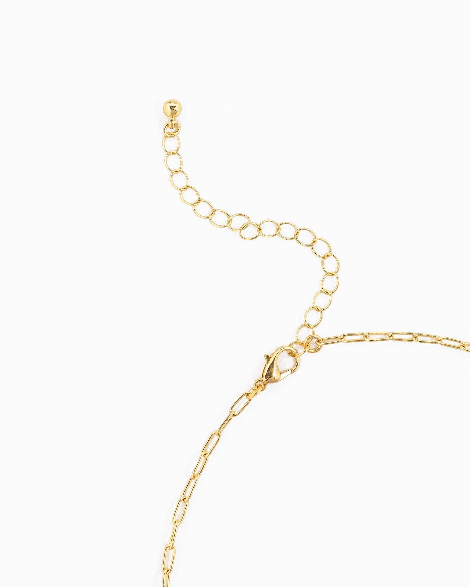 MOP Clover Triple Charm Necklace: White