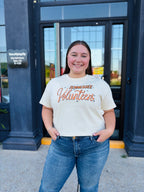 SMALL OATMEAL TENN LASSO LUXE CROPPED SHIRT