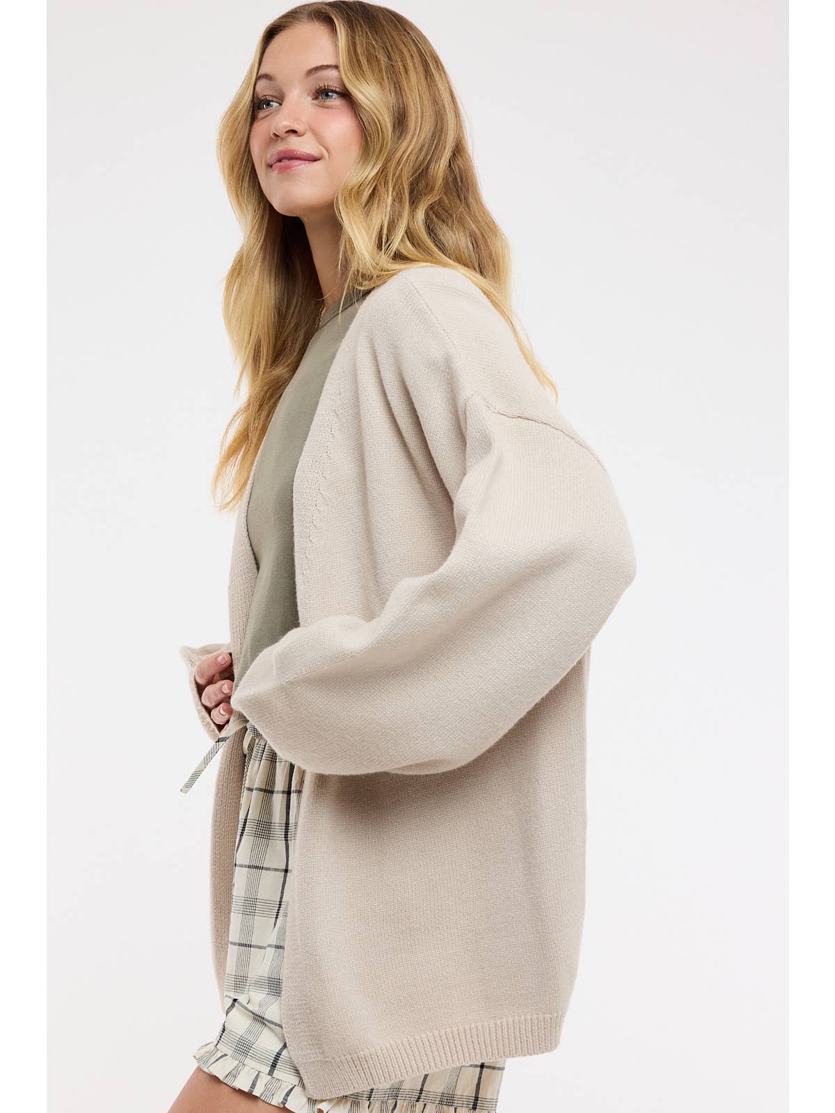Drop Shoulder Sweater Cardigan