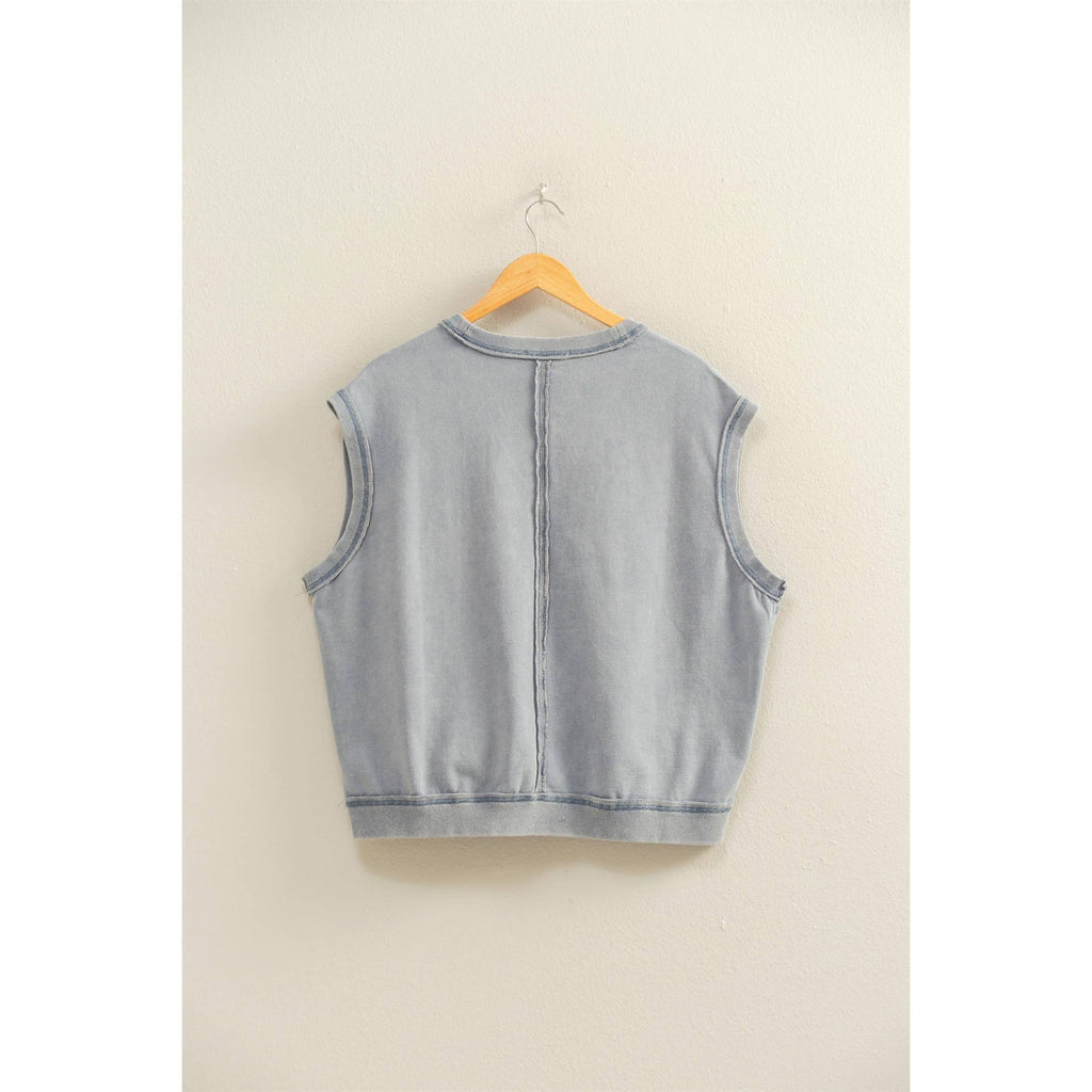 V-Neck Sleeveless Casual Vest