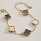Colorful Shell Charm Bracelet with Gold Detailing: Black / One / 5SB21068