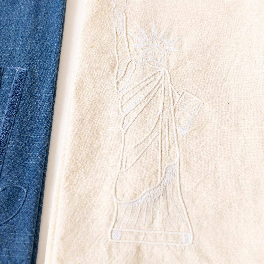 Patriotic Stonewashed Tea Towels (Set Of 3)
