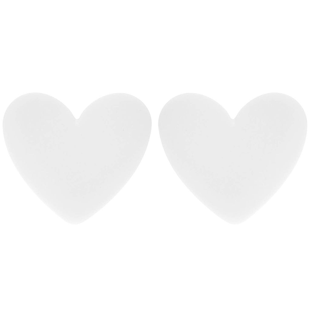 Heart Enamel Valentines Day Stud Post Earrings : Pink