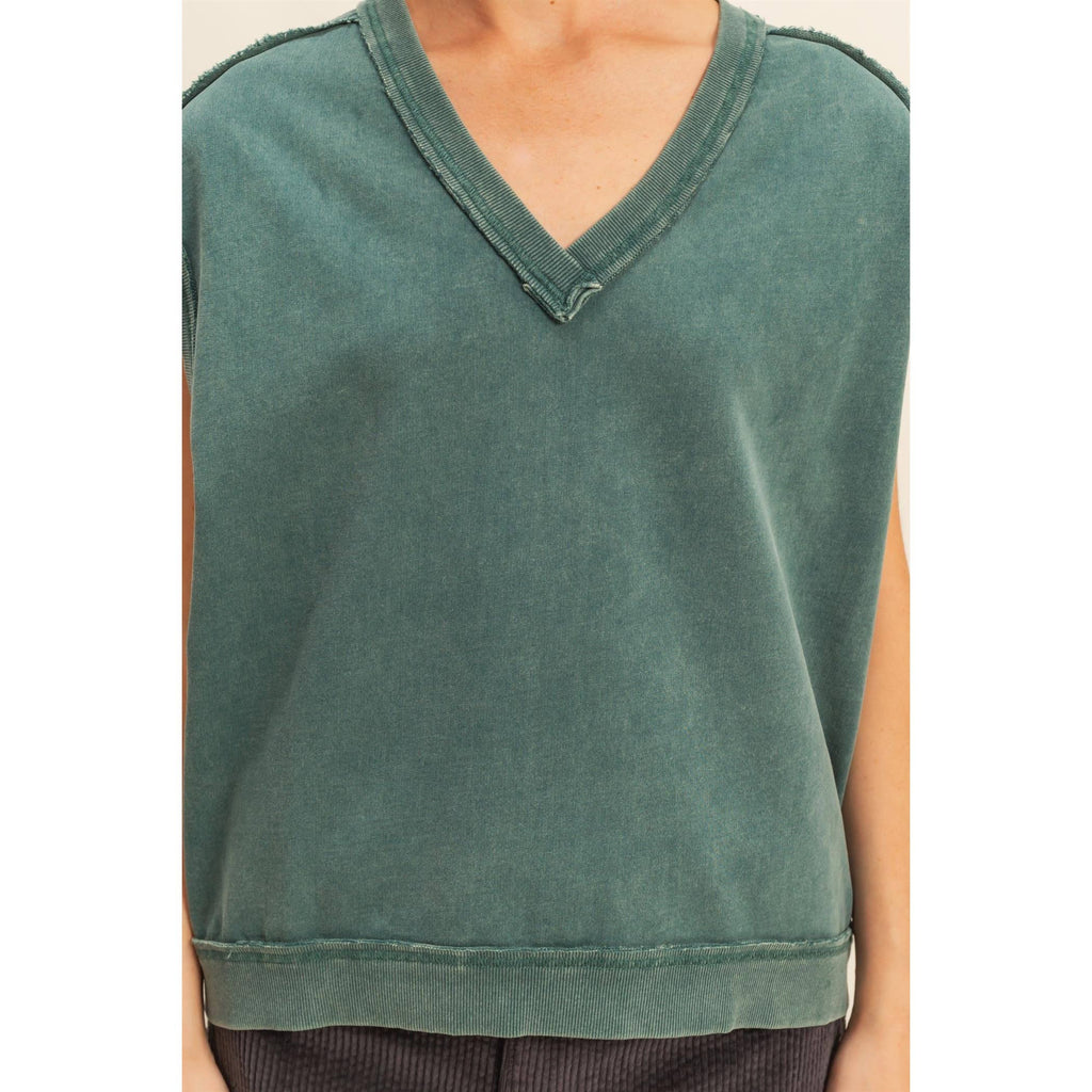 V-Neck Sleeveless Casual Vest