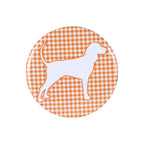 Plaid Bluetick Coonhound Button Pin