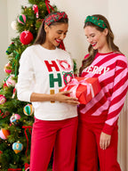 PLAID MERRY HEADBAND,RED