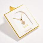 Gold Filled Clover Pendant Necklace with Box Chain: GD / ONE