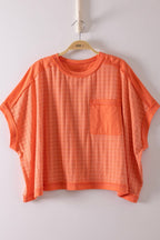 Coral Dolman Sleeve Textured Knit Casual Top