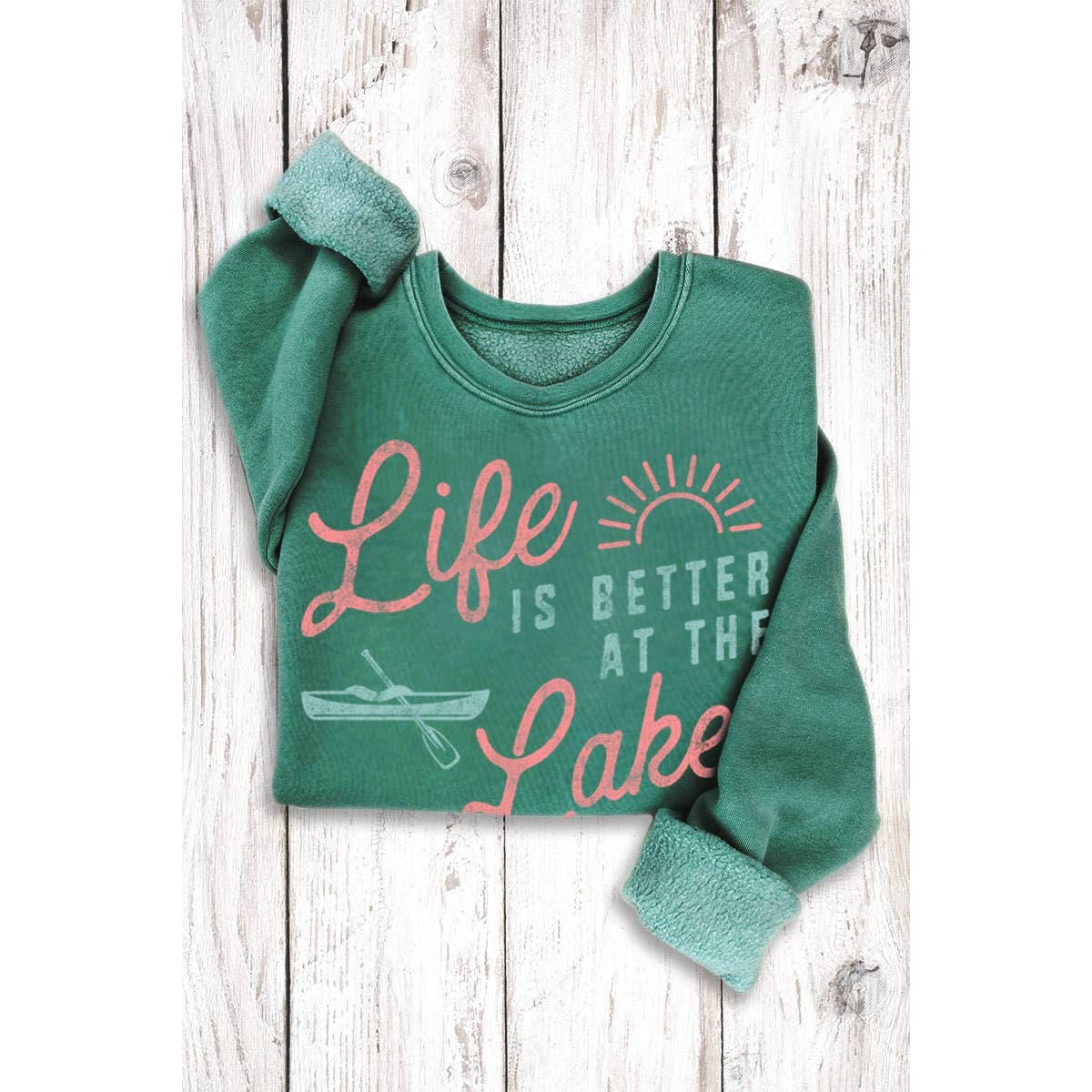 LIFE LAKER MINERAL SWEATSHIRTS: MINERAL DUSTY GREEN
