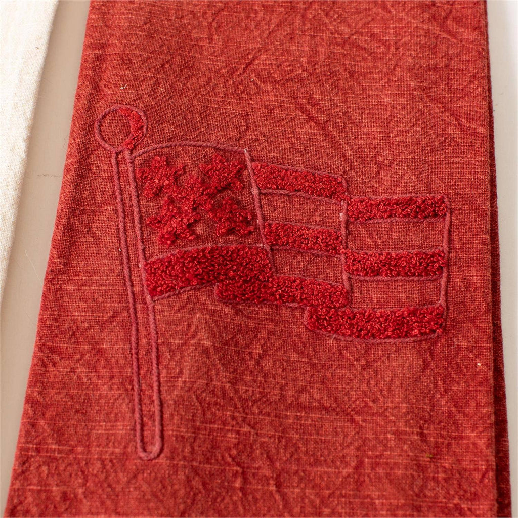 Patriotic Stonewashed Tea Towels (Set Of 3)