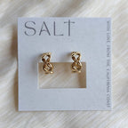 CRISS-CROSS HOOP EARRINGS | gold | stud post hoops