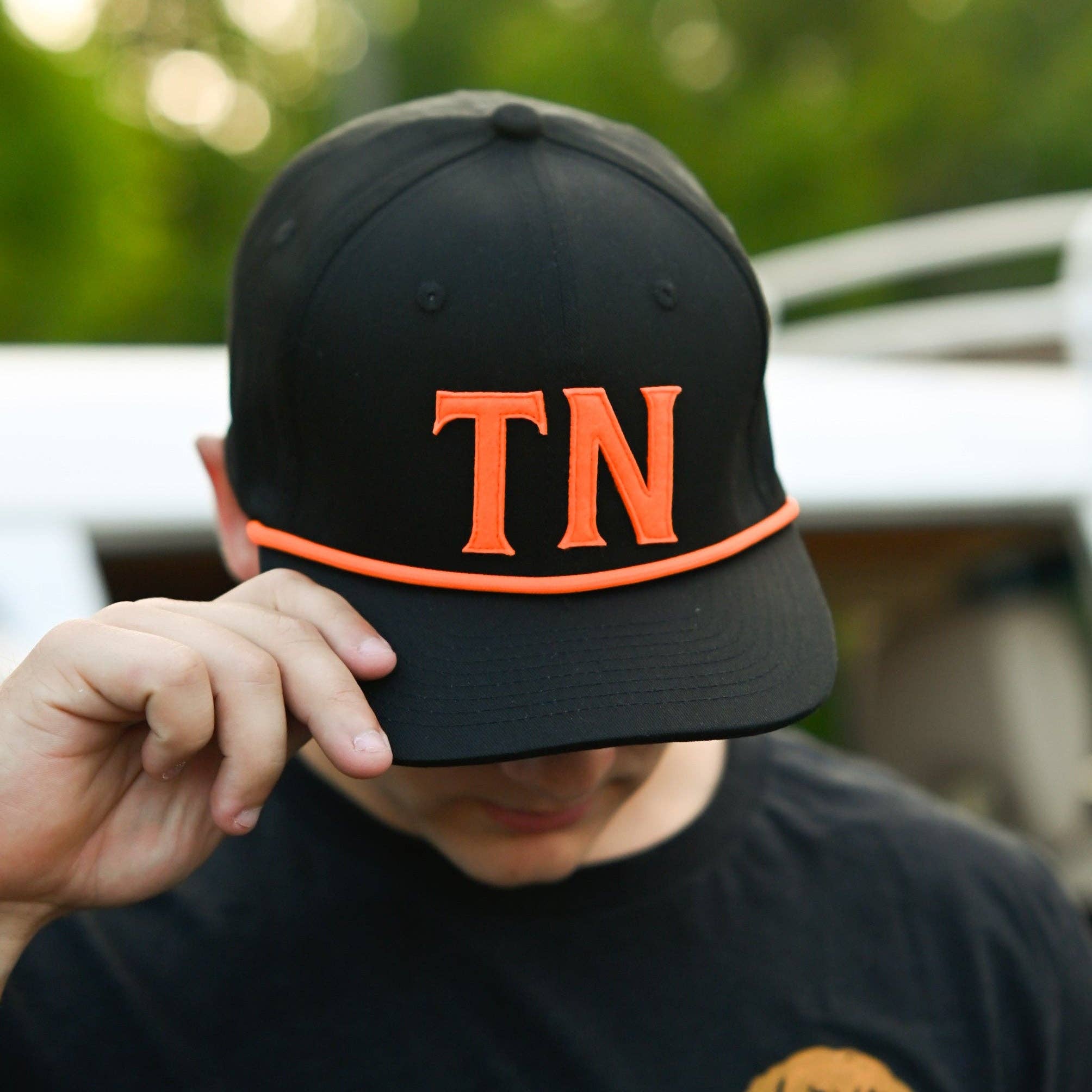 Black TN Sewn Felt Rope Hat
