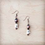 Western White Turquoise w/ Copper Bead Drop Earring 200x