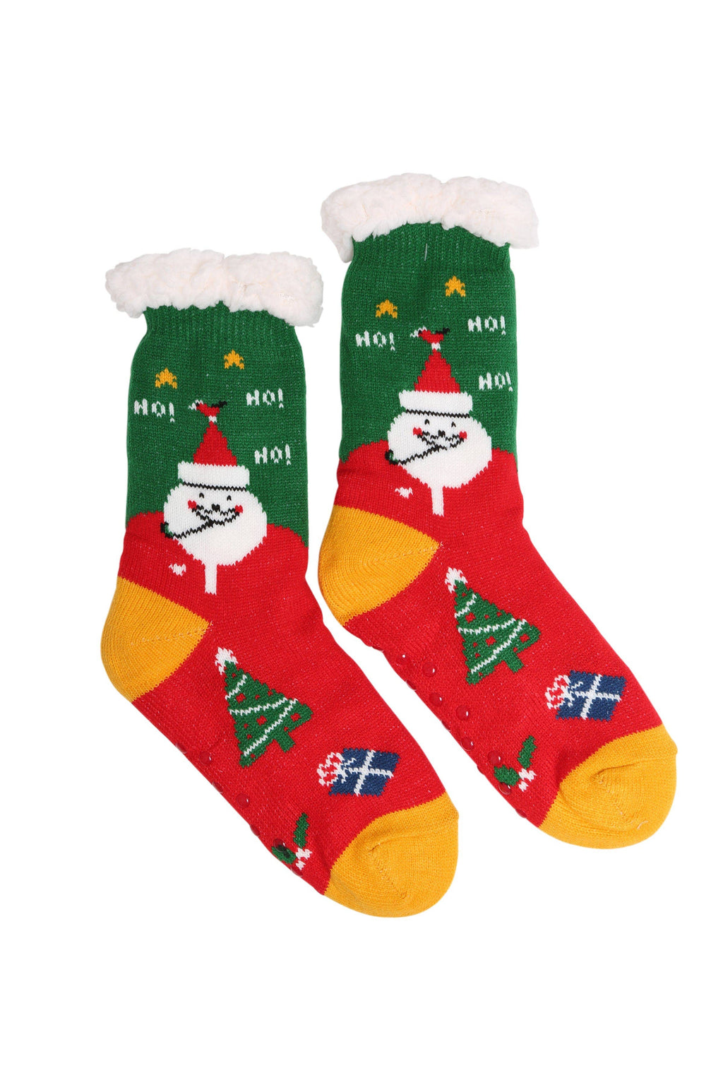 Assorted Christmas Grip Sherpa Socks