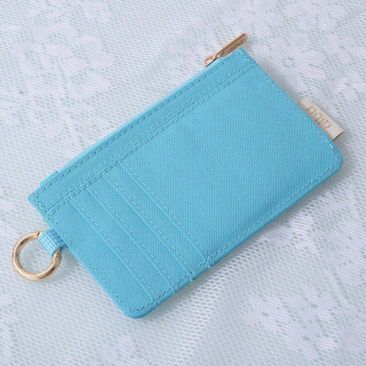 Black Alyssa Cardholder/Wallet With Keyring