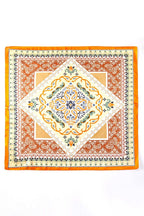 orange Paisley and Arabesque Oriental Print Bandana