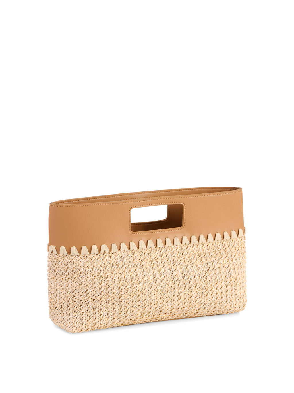 MIA TOP HANDLE CLUTCH: TAN
