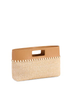 MIA TOP HANDLE CLUTCH: TAN