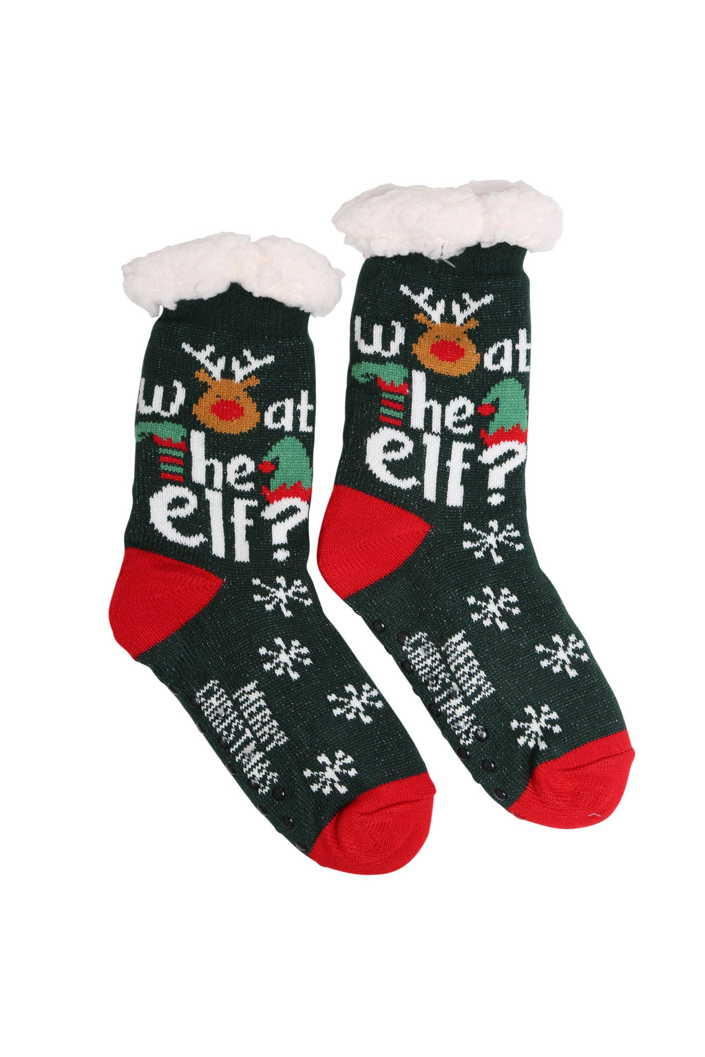 Assorted Christmas Grip Sherpa Socks