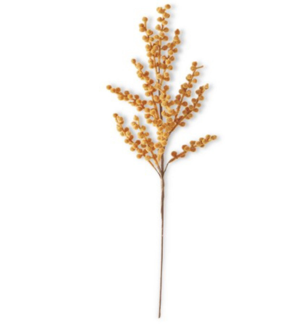 28" ORANGE FLOCKED BERRY STEM