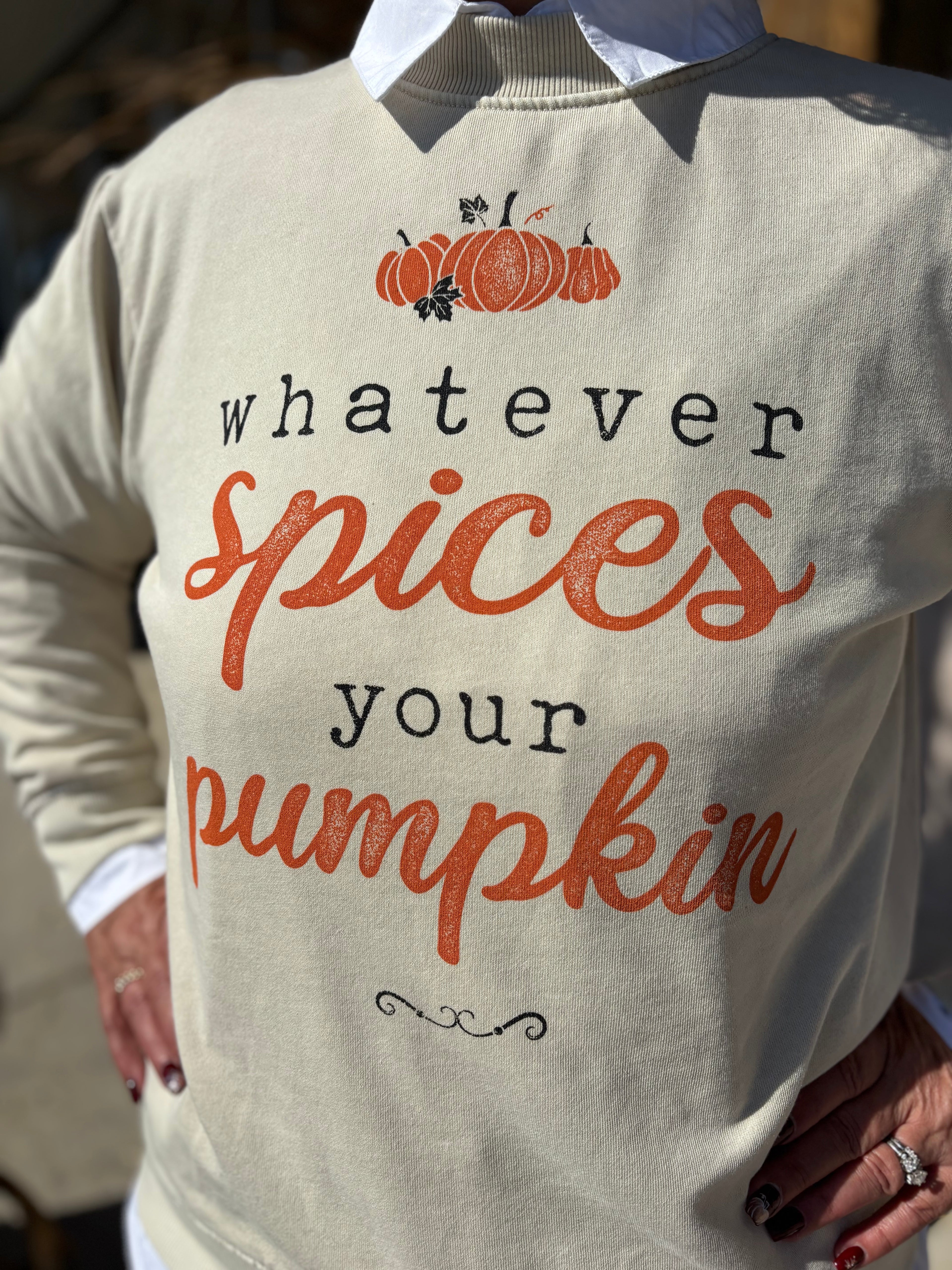SPICES PUMPKIN MINERAL GRAPHIC SWEATWHIRTS: Mineral Oatmeal