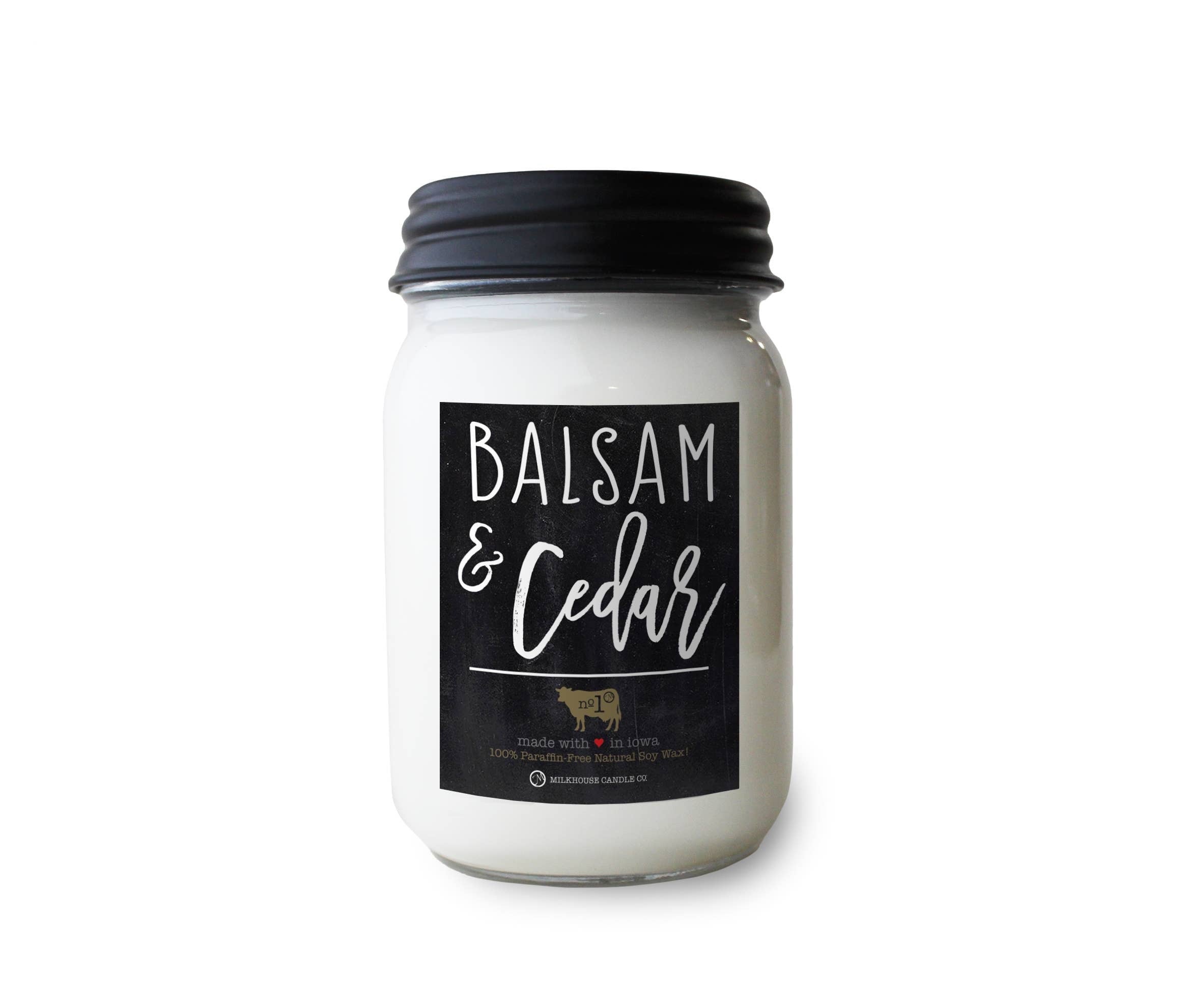 BALSAM & CEDAR MASON JAR 13OZ CANDLE