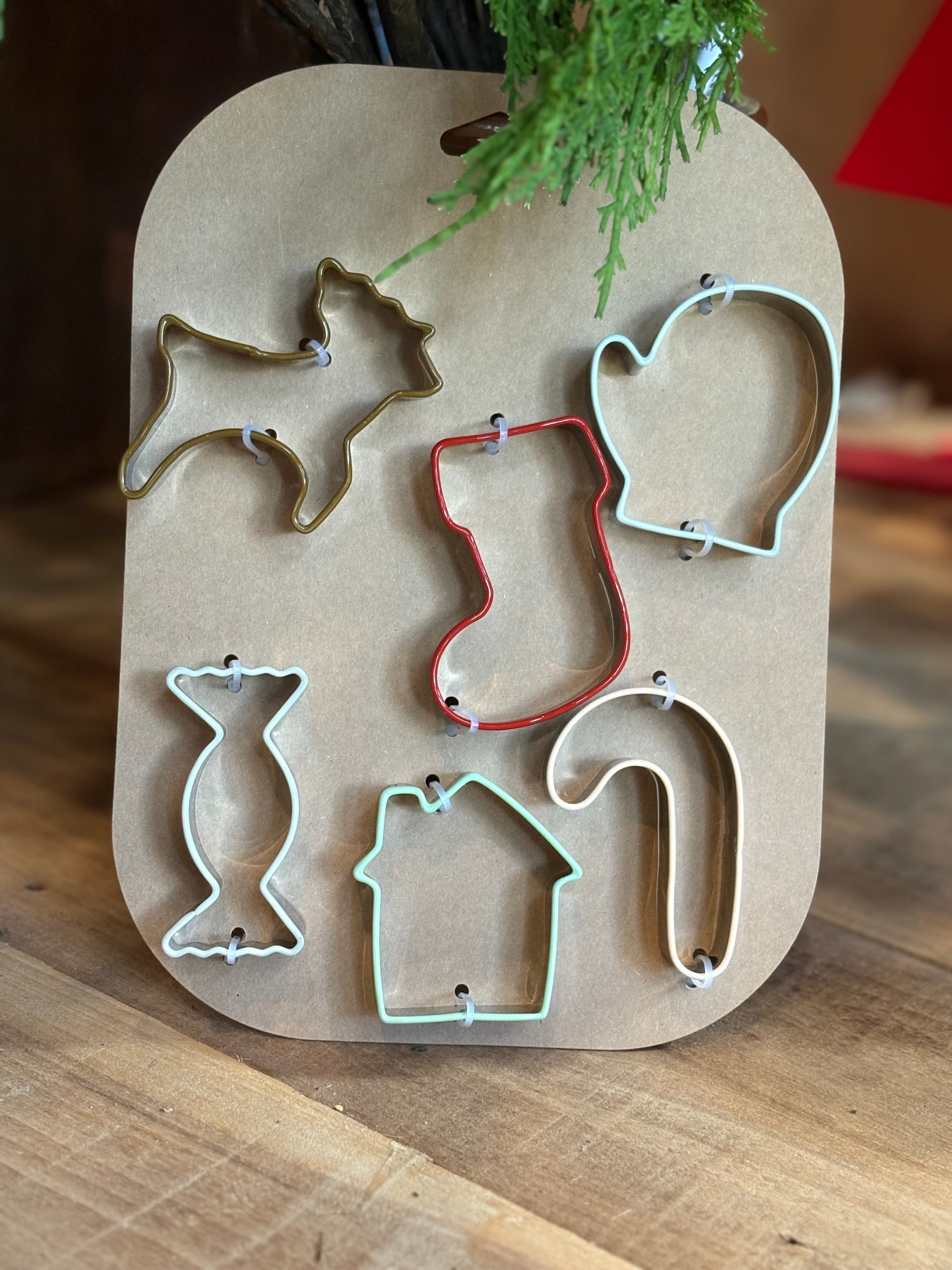 Stainless Steel Cookie Cutter Set on Paper