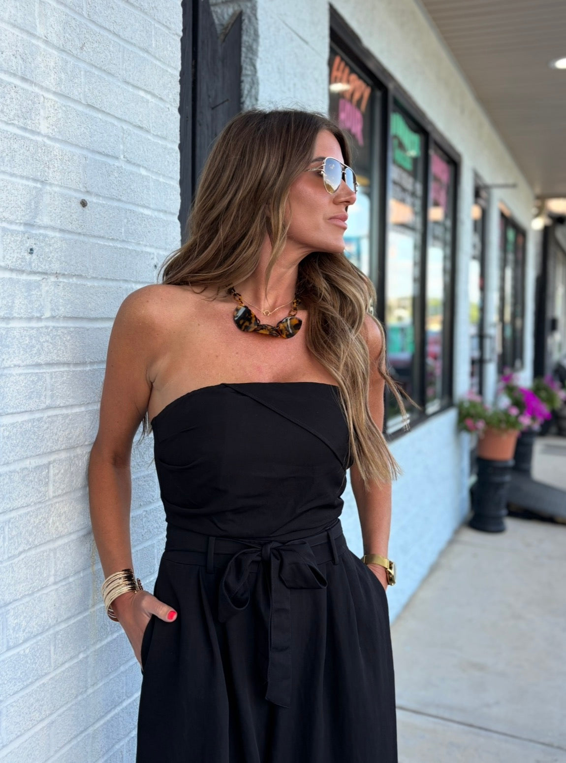 TUBE SLEEVELESS JUMPSUIT Black
